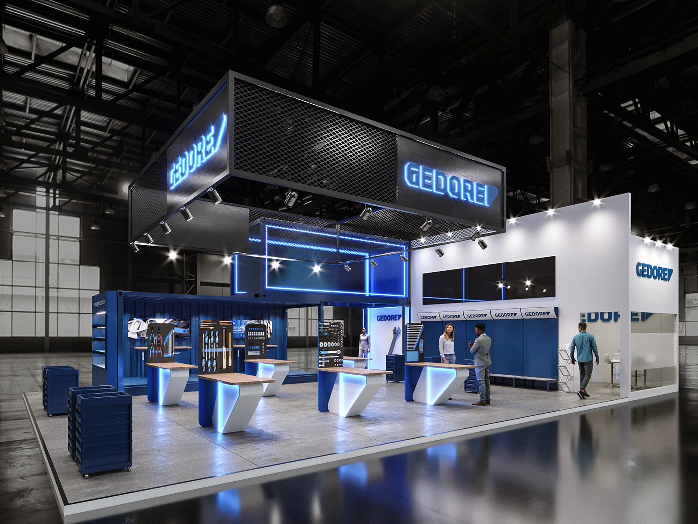 GEDORE創(chuàng)意吊點(diǎn)展臺設(shè)計(jì)